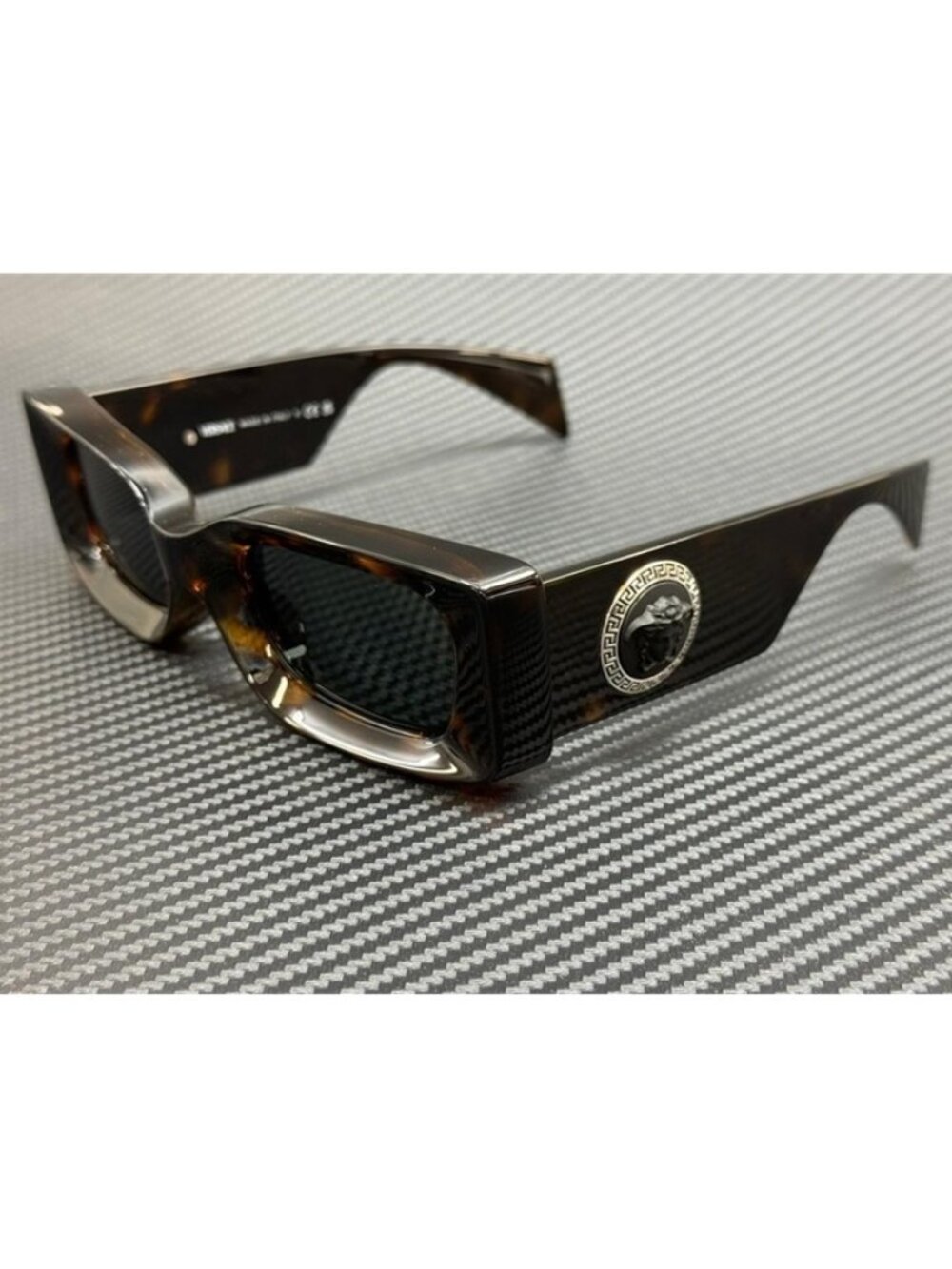 New Versace Men Brown Havana Sunglasses 52-20-140